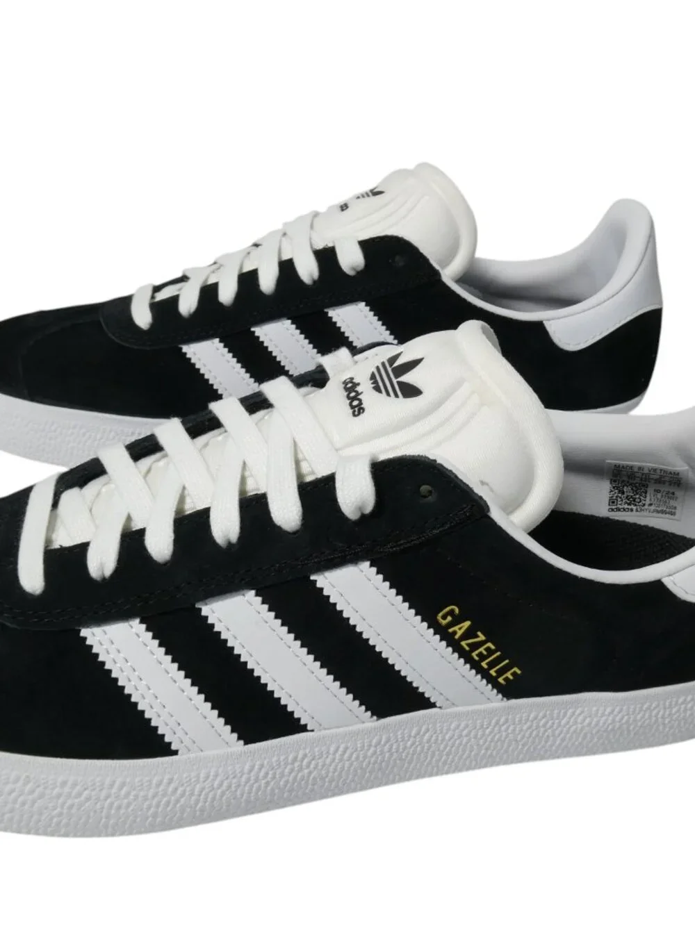 Adidas Unisex Gazelle Sneakers FX6563 Black/White Men’s 10.5 / Women’s 11.5